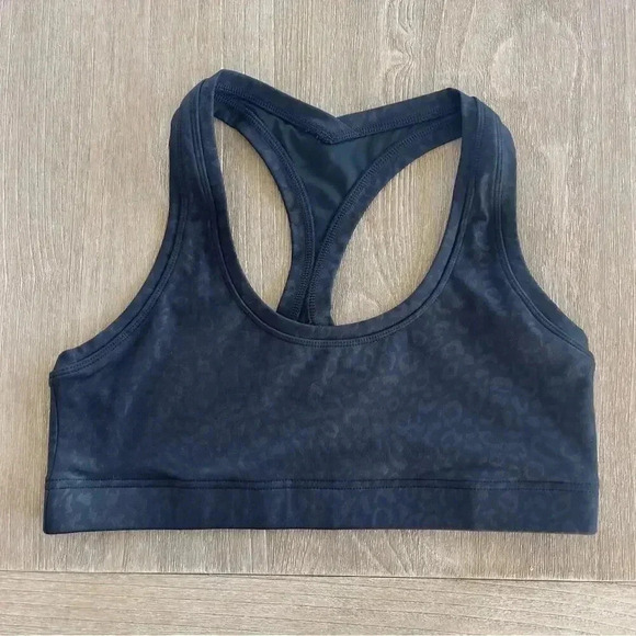 Glyder Notch Sports Bra in Black Leopard Gloss L - Picture 6 of 9